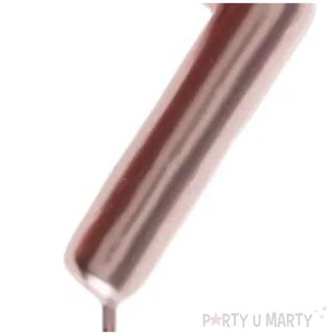 swieczka metaliczna cyfra 7 rozowe zloto santex 9 cm