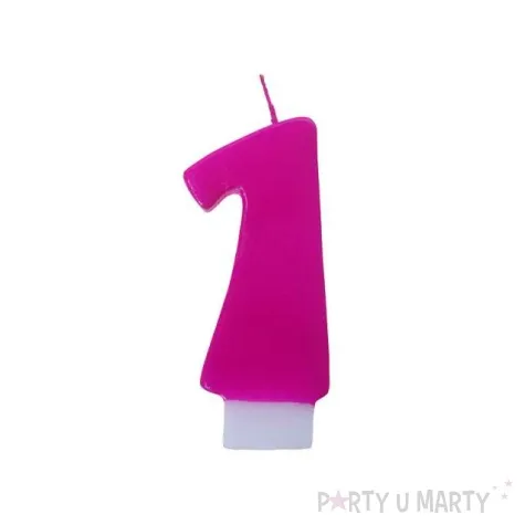 swieczka na tort 1 monte roz 6 5 cm partydeco rozowa