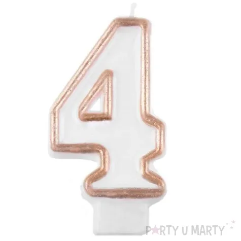 swieczka na tort 4 zloty kontur arpex