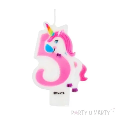 swieczka na tort 5 jednorozec godan