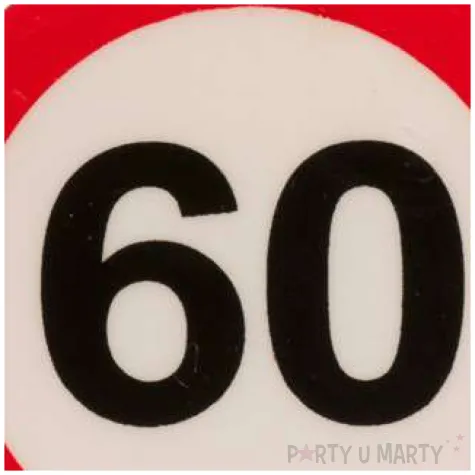swieczka na tort 60 urodziny bialo czerwona dekora