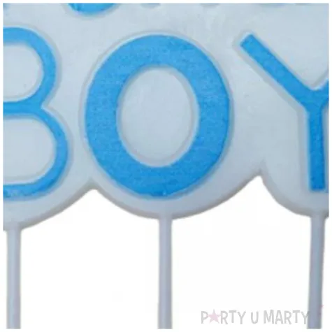 swieczka na tort birthday boy niebieska top ten