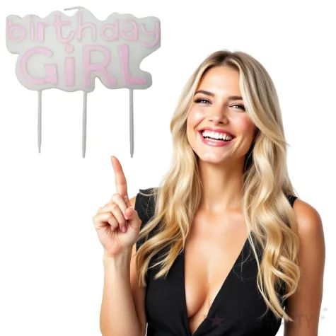 swieczka na tort birthday girl rozowa top ten