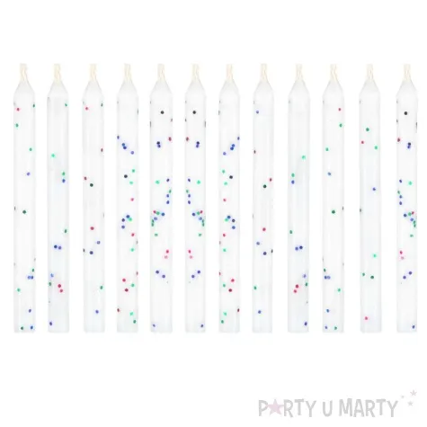 swieczka na tort brokatowe niegasnace partypal 12 szt