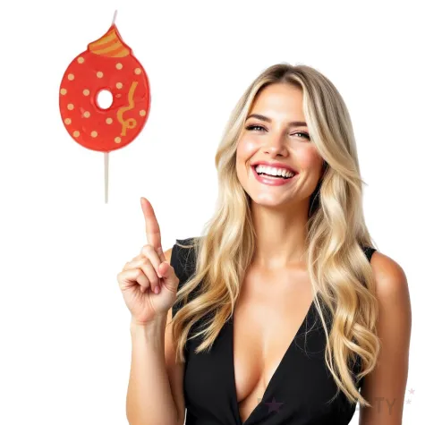 swieczka na tort cyfra 0 broadway ravi czerwona