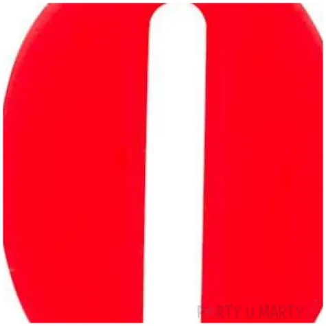 swieczka na tort cyfra 0 iskrzaca czerwona givi 9 5 cm