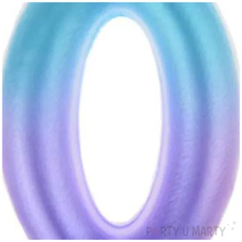 swieczka na tort cyfra 0 ombre fioletowo niebieska arpex 6 cm