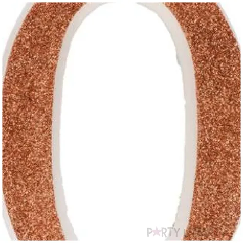 swieczka na tort cyfra 0 zlota brokatowa dekora