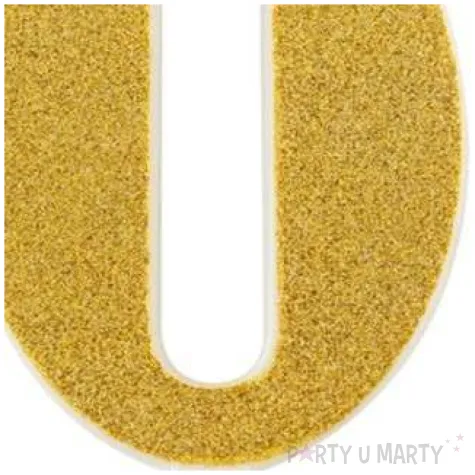 swieczka na tort cyfra 0 zlota brokatowa givi 15 5 cm