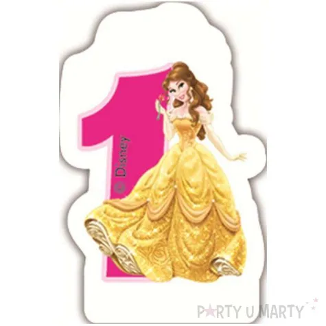 swieczka na tort cyfra 1 disney princess procos 6 cm