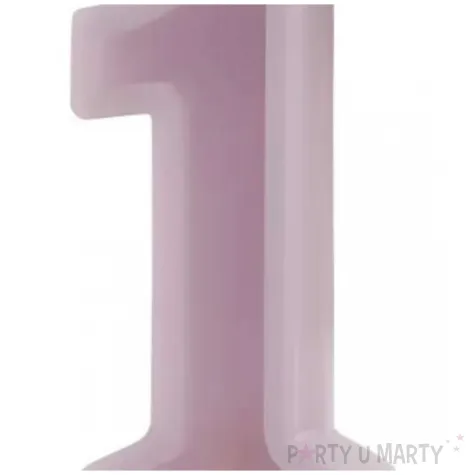 swieczka na tort cyfra 1 fioletowy partydeco 10 cm
