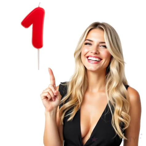 swieczka na tort cyfra 1 glober czerwona dekora 5 5 cm