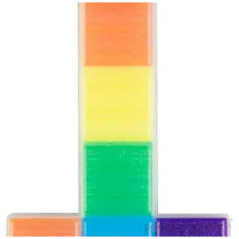 swieczka na tort cyfra 1 klocki mix arpex 7 cm