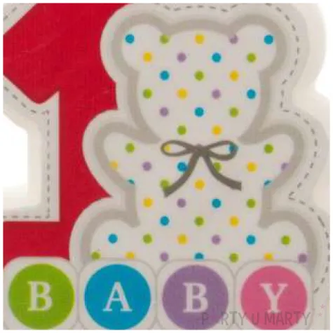 swieczka na tort cyfra 1 mis dekora 7 5 cm