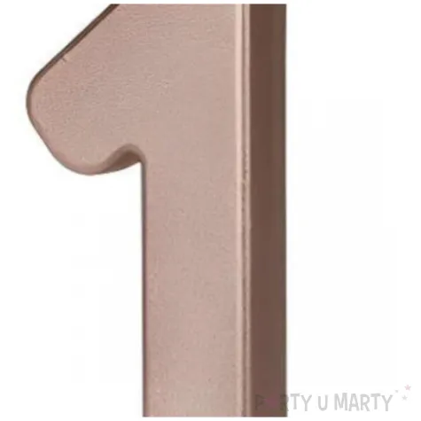 swieczka na tort cyfra 1 rose gold partydeco 9 cm