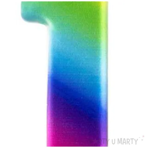 swieczka na tort cyfra 1 teczowa godan 9 5 cm