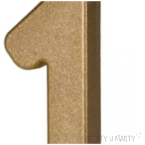 swieczka na tort cyfra 1 zloty partydeco 8 7 cm