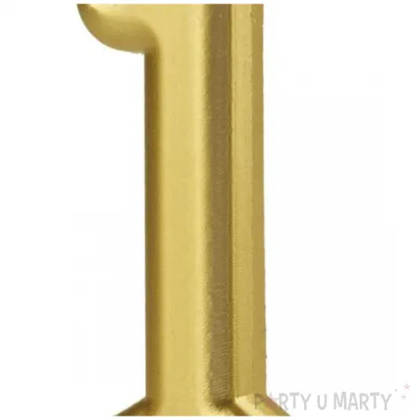 swieczka na tort cyfra 1 zloty partypal 10 cm