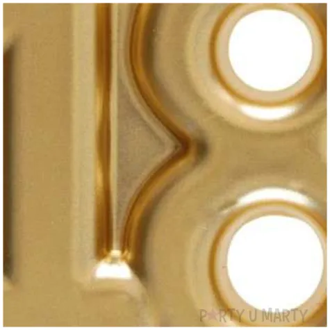 swieczka na tort cyfra 18 zlota santex 9 cm