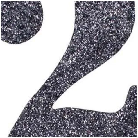 swieczka na tort cyfra 2 czarna brokatowa givi 9 5 cm