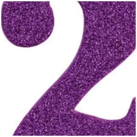 swieczka na tort cyfra 2 fioletowa brokatowa givi 9 5 cm