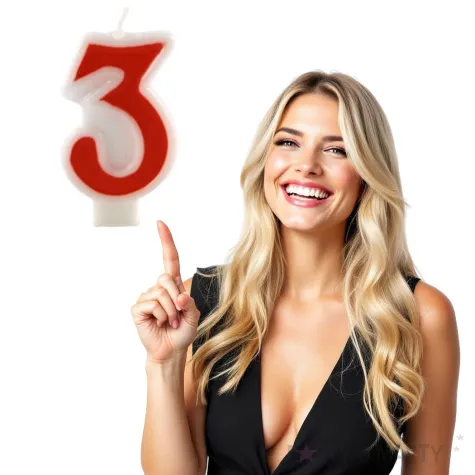 swieczka na tort cyfra 3 czerwona tamipol 7 5 cm