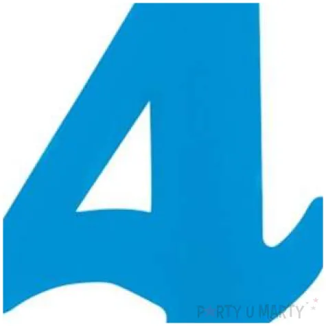 swieczka na tort cyfra 4 iskrzaca niebieska givi 9 5 cm