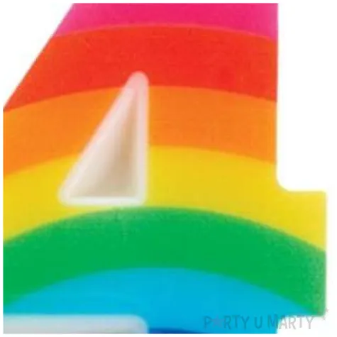 swieczka na tort cyfra 4 iskrzaca teczowa givi 9 5 cm