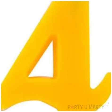 swieczka na tort cyfra 4 iskrzaca zolta givi 9 5 cm