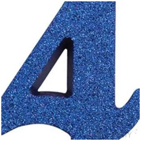 swieczka na tort cyfra 4 niebieska brokatowa givi 9 5 cm