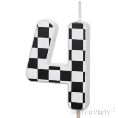 swieczka na tort cyfra 4 szachownica partydeco 5 5 cm