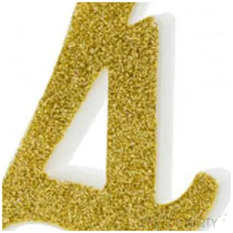 swieczka na tort cyfra 4 zlota partydeco 1 szt