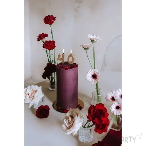 swieczka na tort cyfra 4 zloty partydeco 4 5 cm