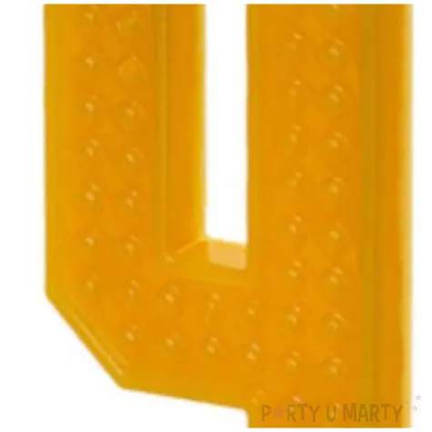 swieczka na tort cyfra 4 zolty partydeco 6 cm