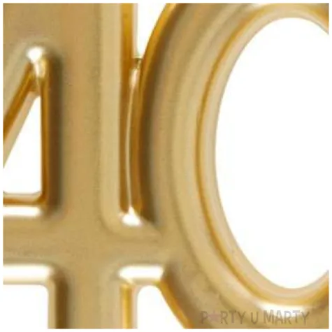 swieczka na tort cyfra 40 zlota santex 9 cm