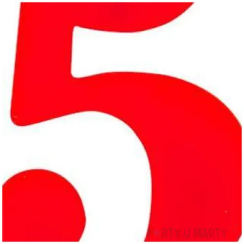 swieczka na tort cyfra 5 iskrzaca czerwona givi 9 5 cm