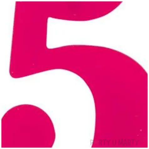 swieczka na tort cyfra 5 iskrzaca fuksja givi 9 5 cm