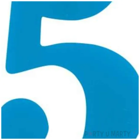 swieczka na tort cyfra 5 iskrzaca niebieska givi 9 5 cm