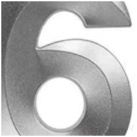 swieczka na tort cyfra 6 srebrna jix 12 cm