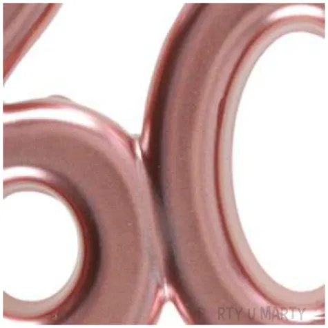 swieczka na tort cyfra 60 rozowe zloto santex 9 cm