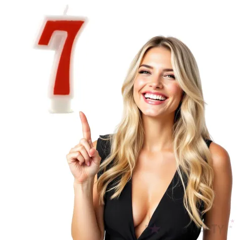 swieczka na tort cyfra 7 czerwona tamipol 7 5 cm