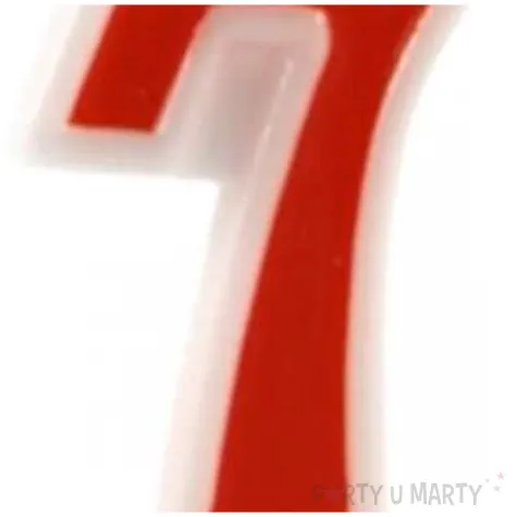 swieczka na tort cyfra 7 czerwona tamipol 7 5 cm