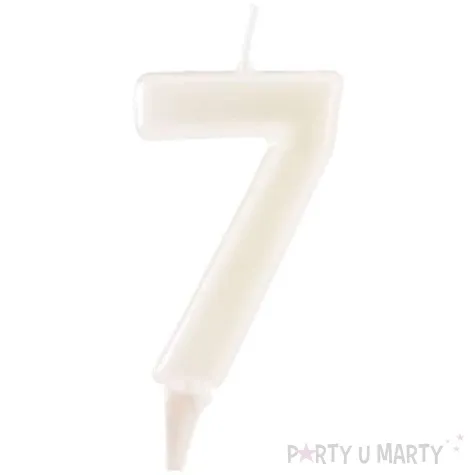 swieczka na tort cyfra 7 fluo dekora 6 cm