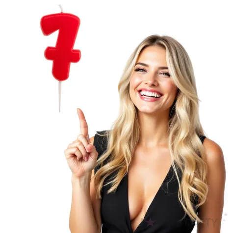 swieczka na tort cyfra 7 glober czerwona dekora 5 5 cm