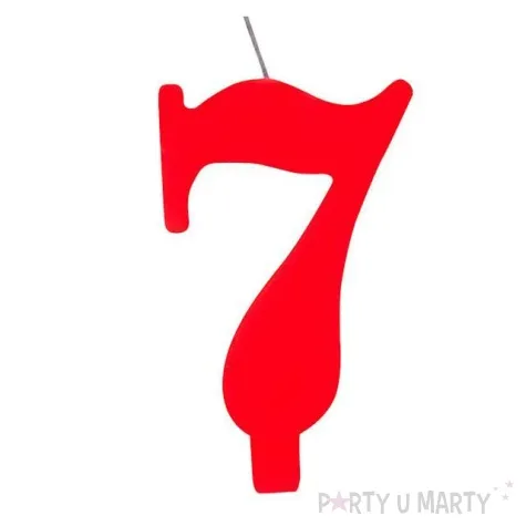 swieczka na tort cyfra 7 iskrzaca czerwona givi 9 5 cm