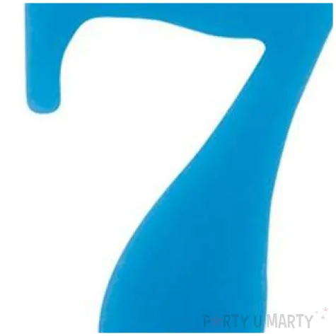 swieczka na tort cyfra 7 iskrzaca niebieska givi 9 5 cm