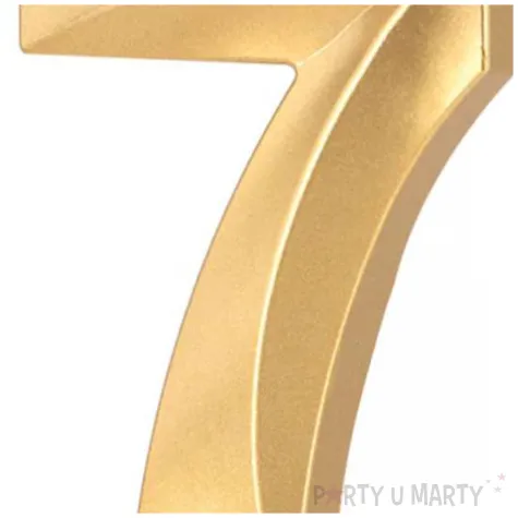 swieczka na tort cyfra 7 pryzmatyczna zloty partypal 6 5 cm