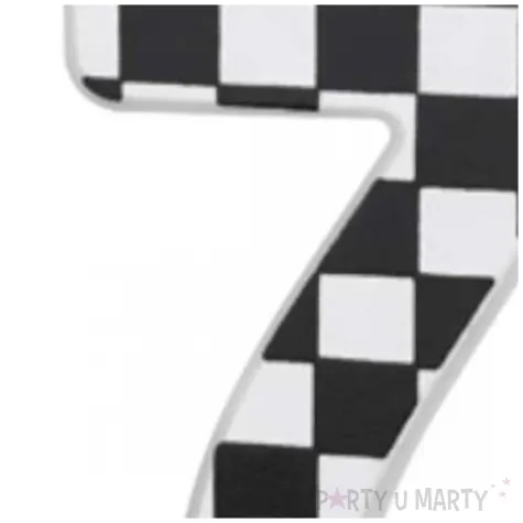swieczka na tort cyfra 7 szachownica partydeco 5 5 cm