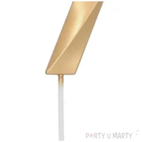 swieczka na tort cyfra 7 zlota folat 7 cm
