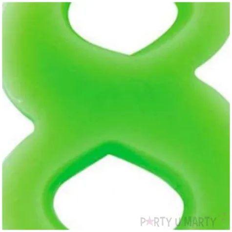 swieczka na tort cyfra 8 iskrzaca zielona givi 9 5 cm